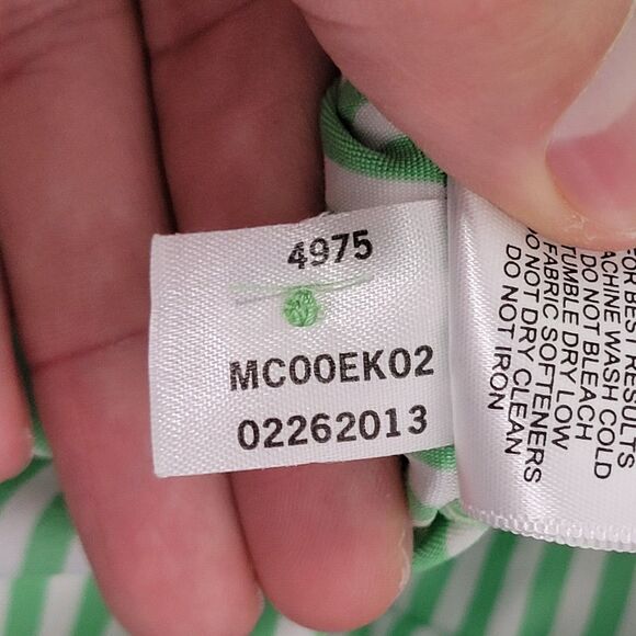 PETER MILLAR Summer Comfort Green Striped Short Sleeve Polo Shirt SIZE LARGE - Picture 14 of 14